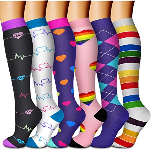 Knee High 6pk Compression Socks