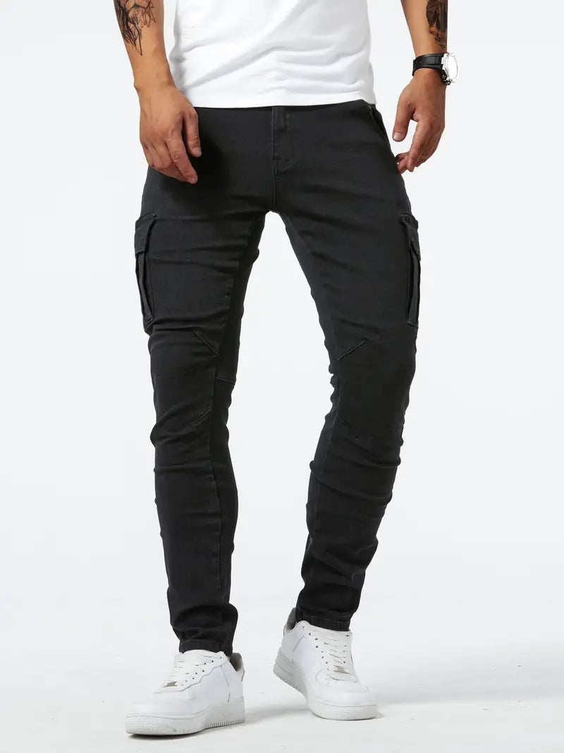 Super Stretchy Cargo Denim Pants