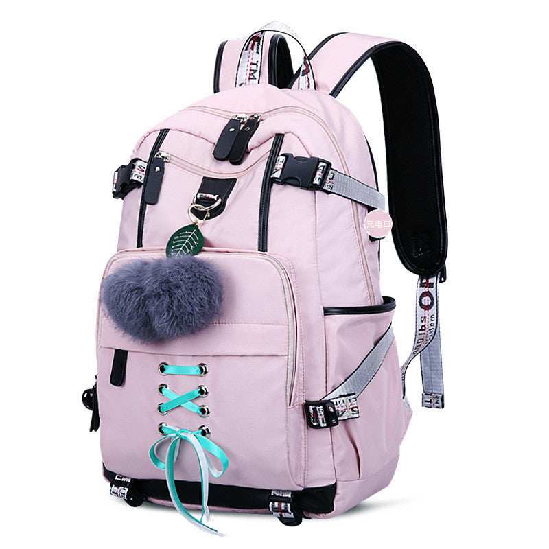 Large Backpack with External USB Charger