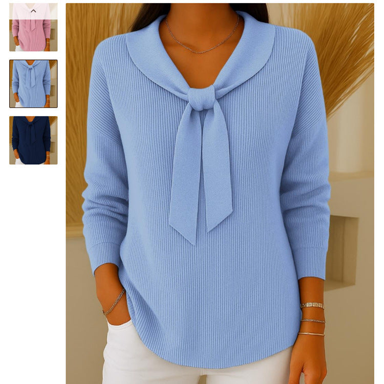 Solid Color Sailor Sweater