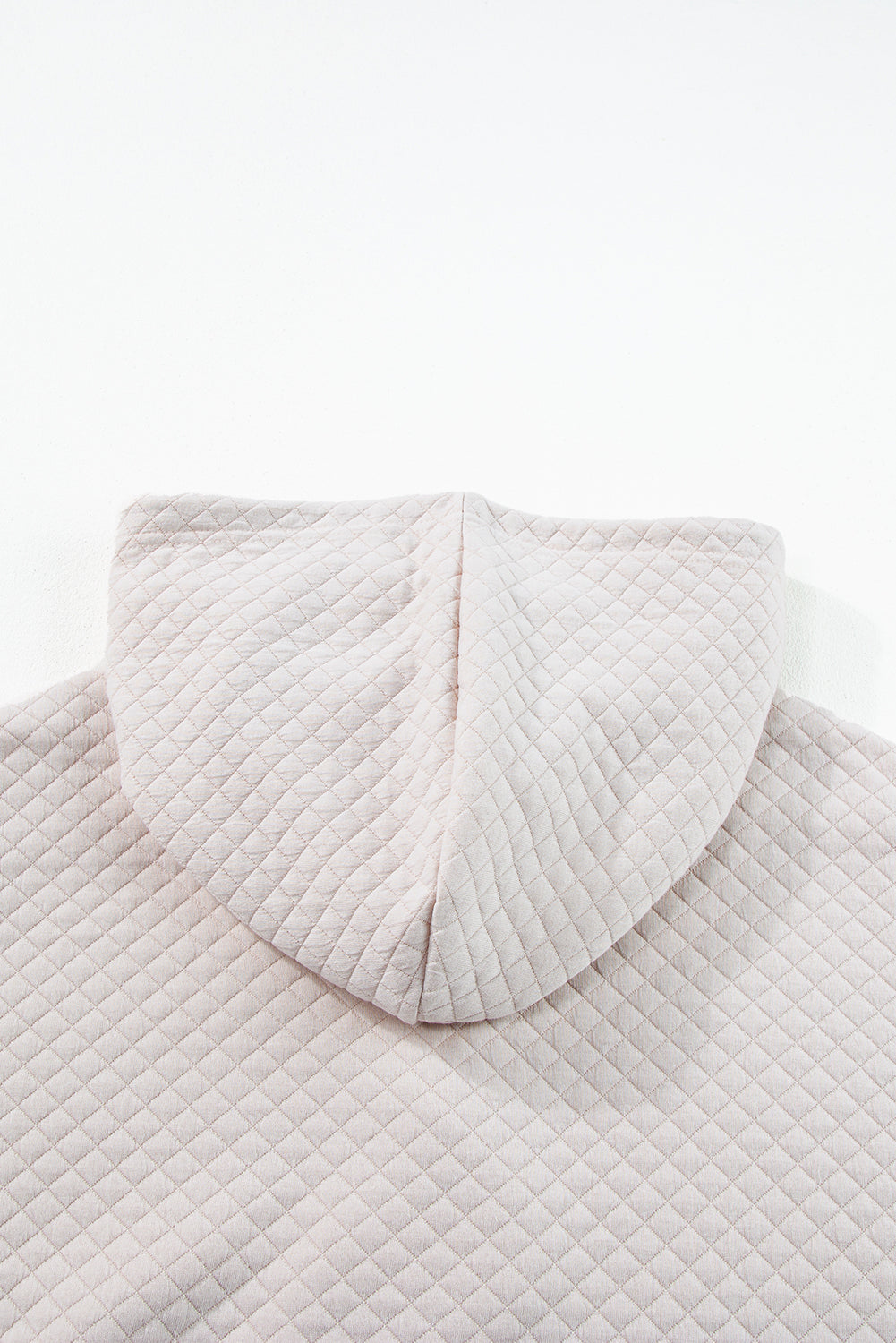 Solid Half Zipper Quilted Pullover Sweatshirt