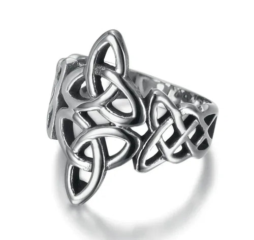 Asgard Triquetra And Celtic Knot Ring 9 Bazaare Mart Man's Ring