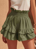 Ruffled Petticoat Shorts Army Green CJ Dropshipping Ruffled Petticoat Shorts
