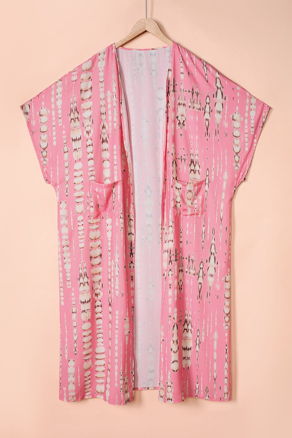 Pink Bohemian Tie Dye Kimono
