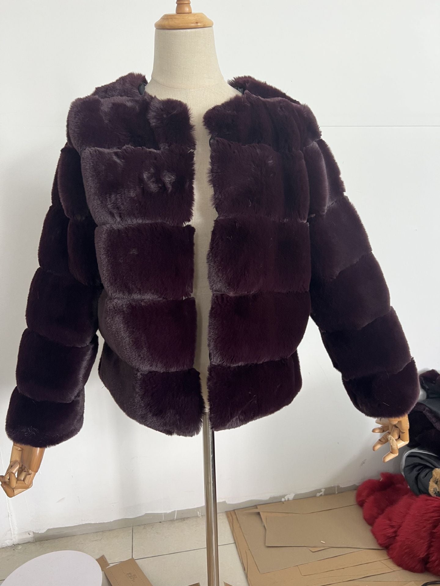 Horizontal Stitch Artificial Fox Fur