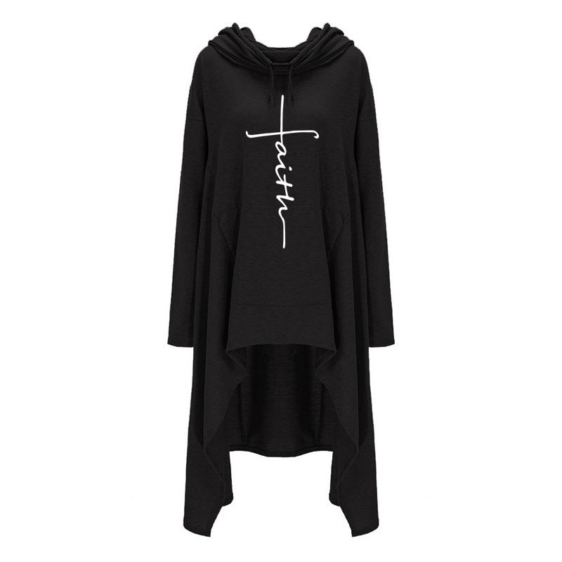 Hi Low Hooded Faith Poncho