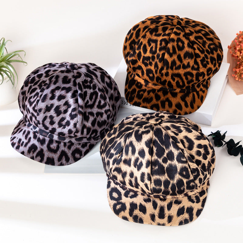 Women's Leopard Print Caps