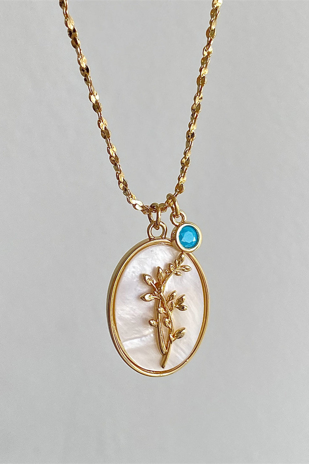 Birth Flower Shell Necklace