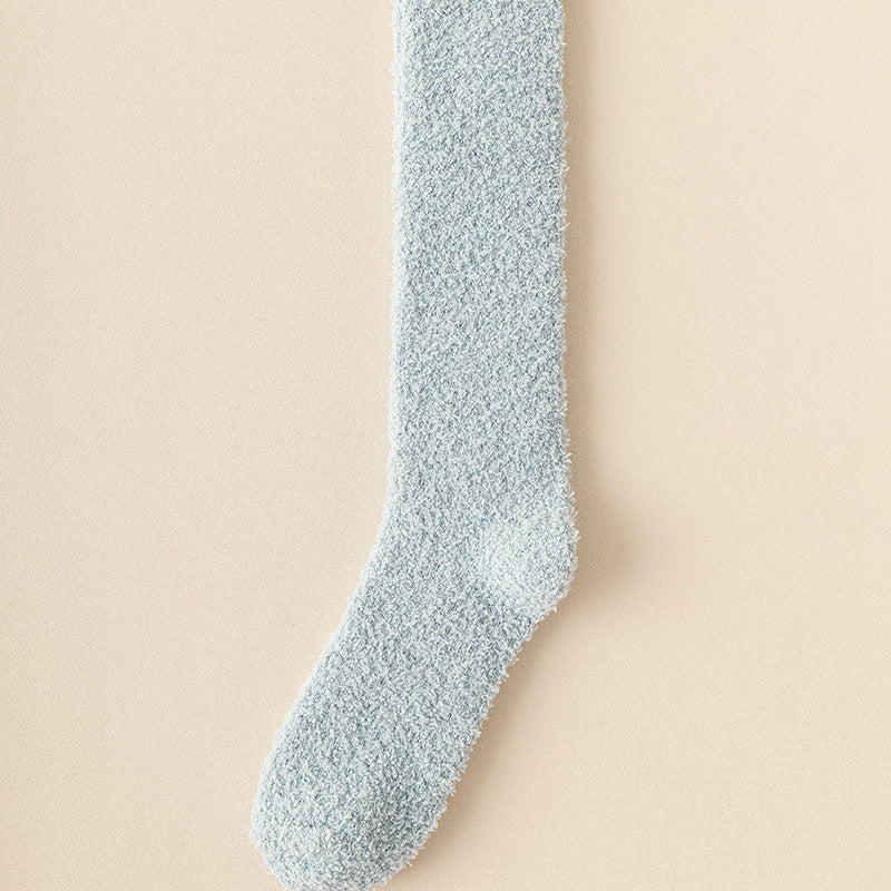 Lint-free Coral Fleece Knee Socks