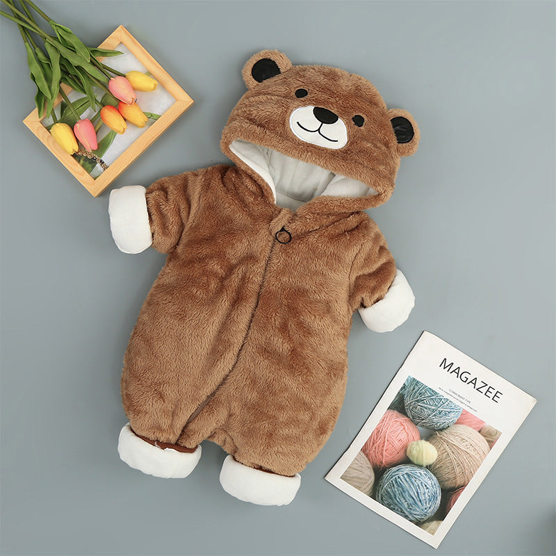 Furry Bear Suit Baby Clothes