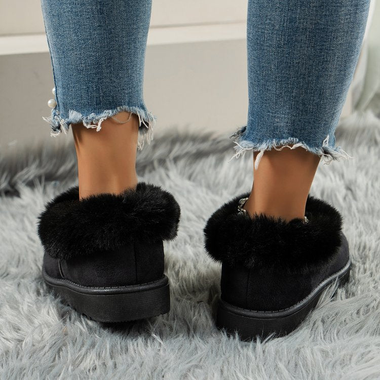 Fur Lined Suede Shoes