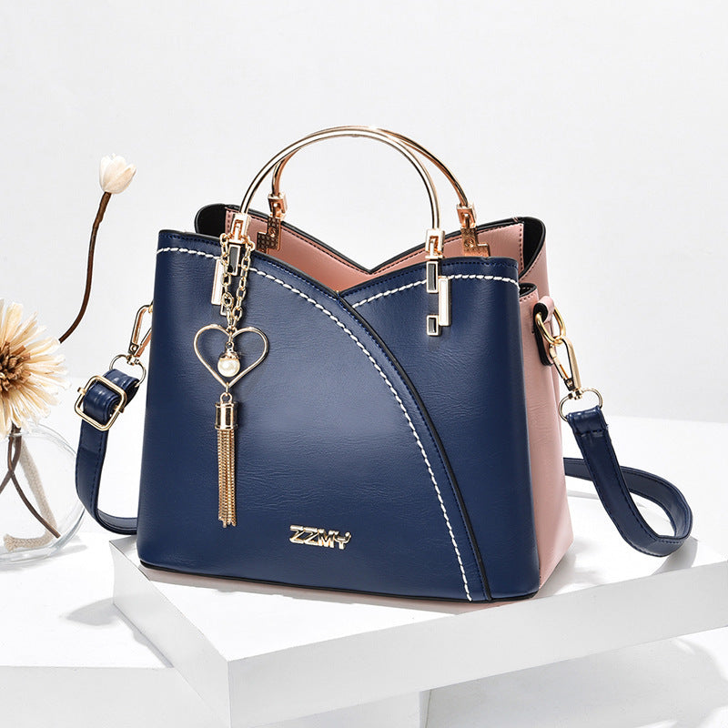Color Block Love Tassel Crossbody Purse