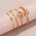 Metal Bracelet Set Gold Bazaare Mart 4 Pc. Bracelet Set