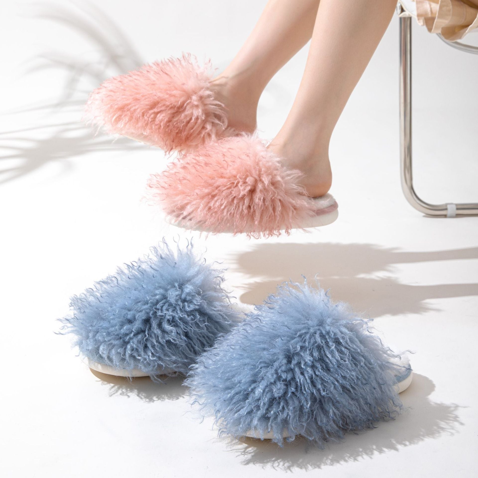 Furry Slippers - Multi Colors - Bazaare Mart