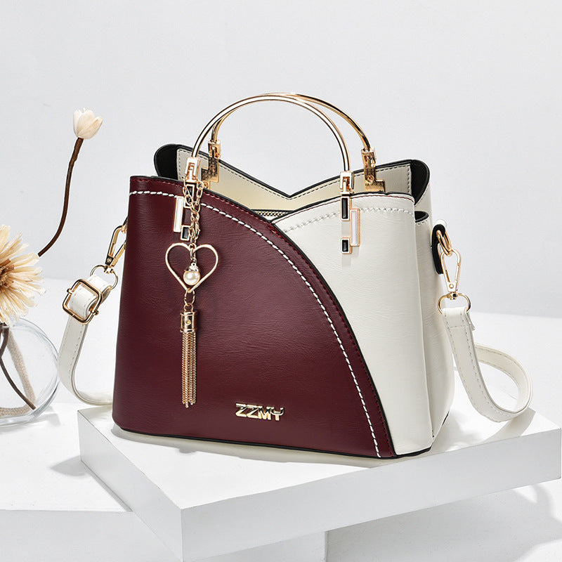 Color Block Love Tassel Crossbody Purse