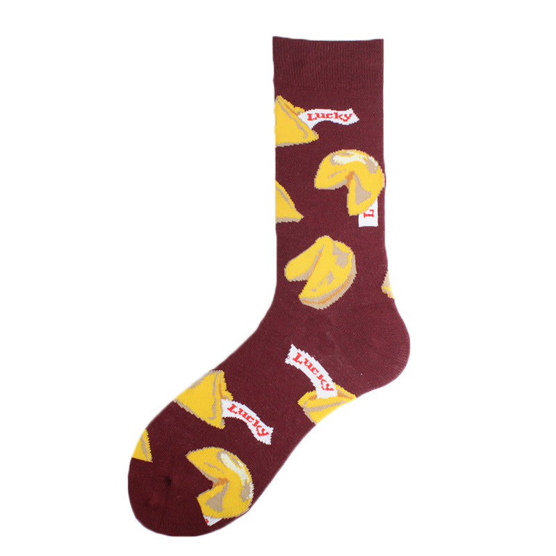 Men's Mid-Calf Colorful Jacquard Socks
