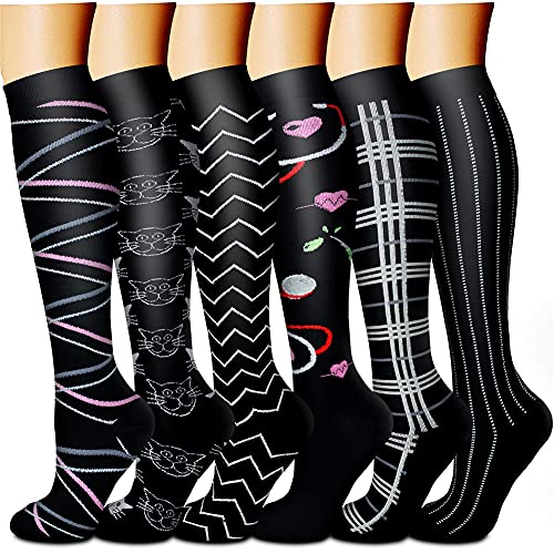 Knee High 6pk Compression Socks