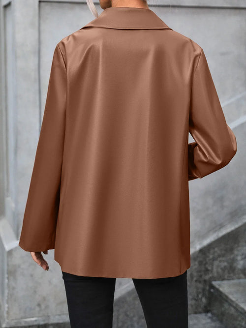 Classic PU Blazer Trendsi PU Blazer