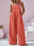 Wide Leg Overalls Orange Bazaare Mart Plus Size Overalls