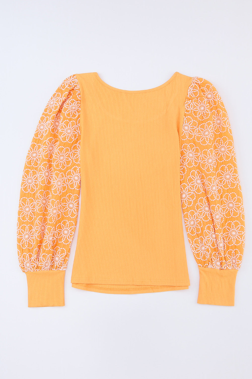 Long Sleeve Daisy Embroidered Knit Top