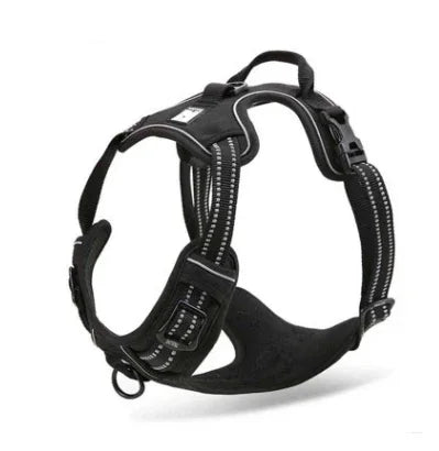 Big Dog Adjustable Reflective Harness Black Bazaare Mart Dog Harness
