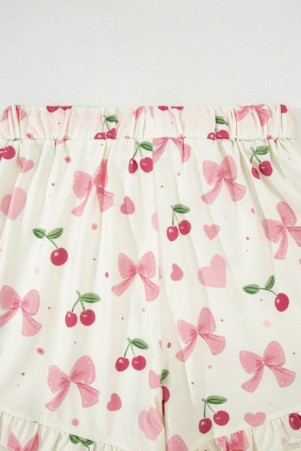 Pink Cherry Shorts Pajamas Set