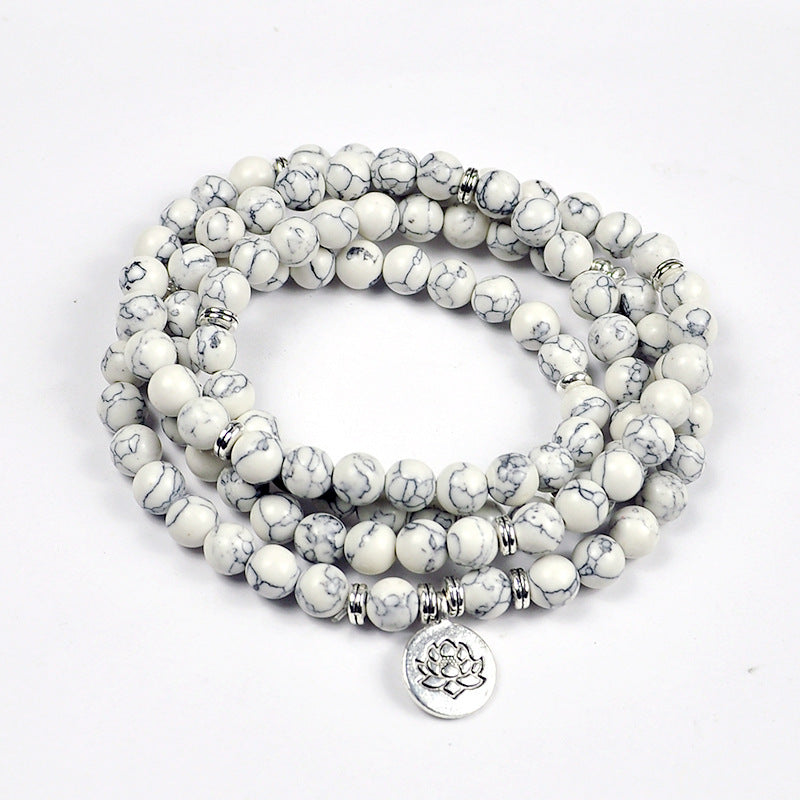 Buddha Beads Lotus Bracelet