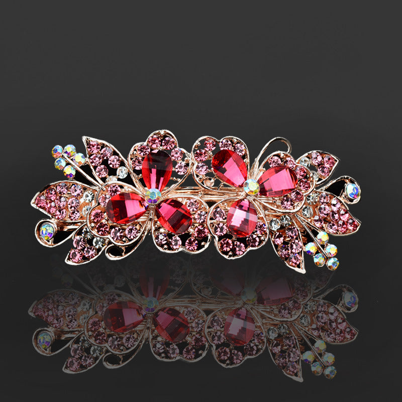 Rhinestone Bow Barrettes