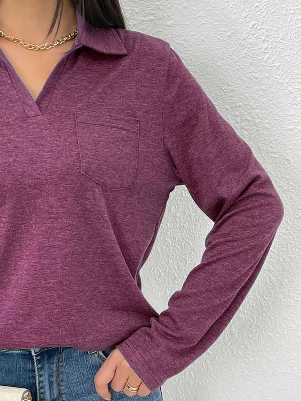 Casual Long Sleeve Polo T-Shirt Bazaare Mart Casual Long Sleeve Polo T-Shirt