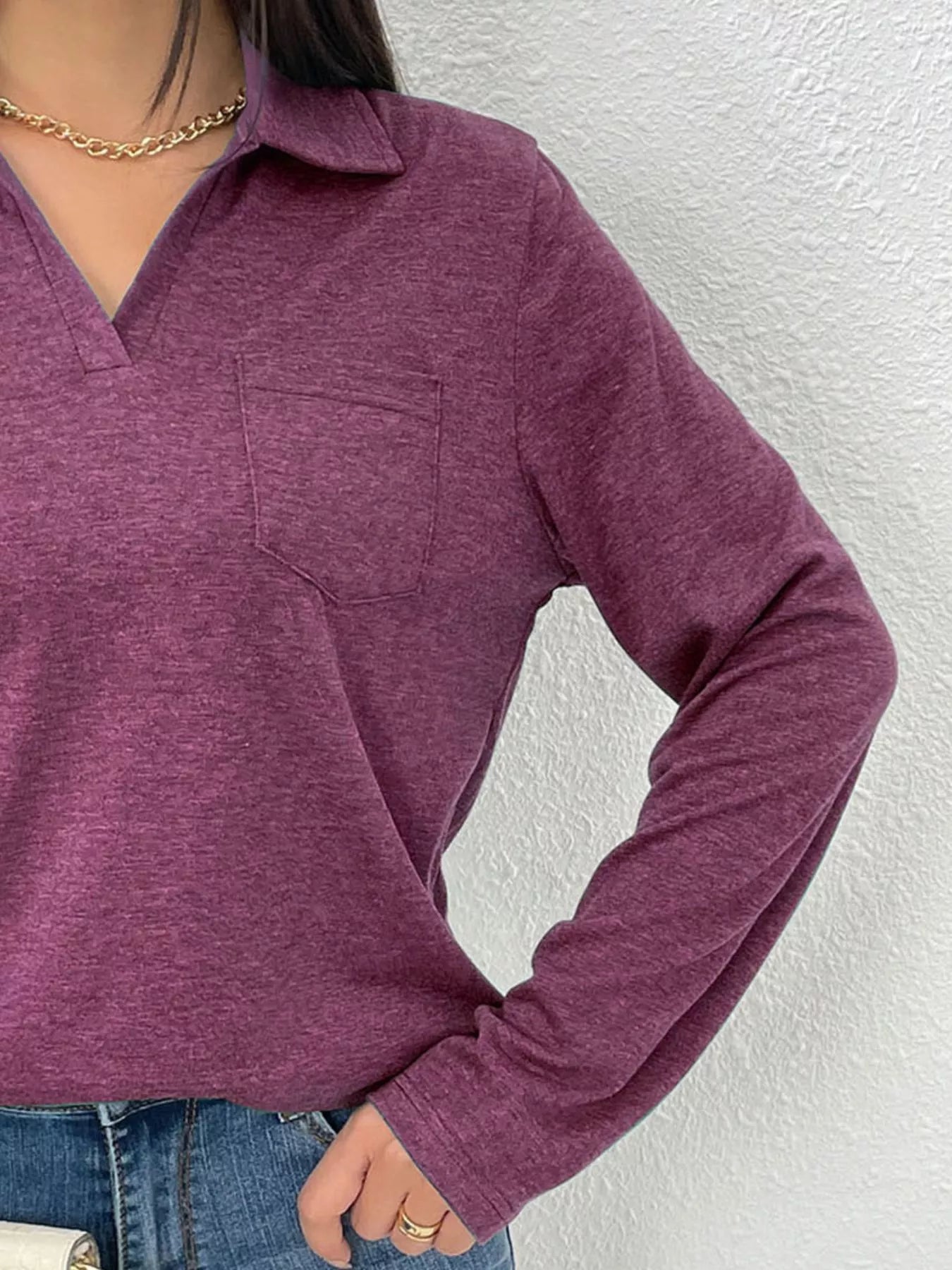 Casual Long Sleeve Polo T-Shirt Bazaare Mart Casual Long Sleeve Polo T-Shirt