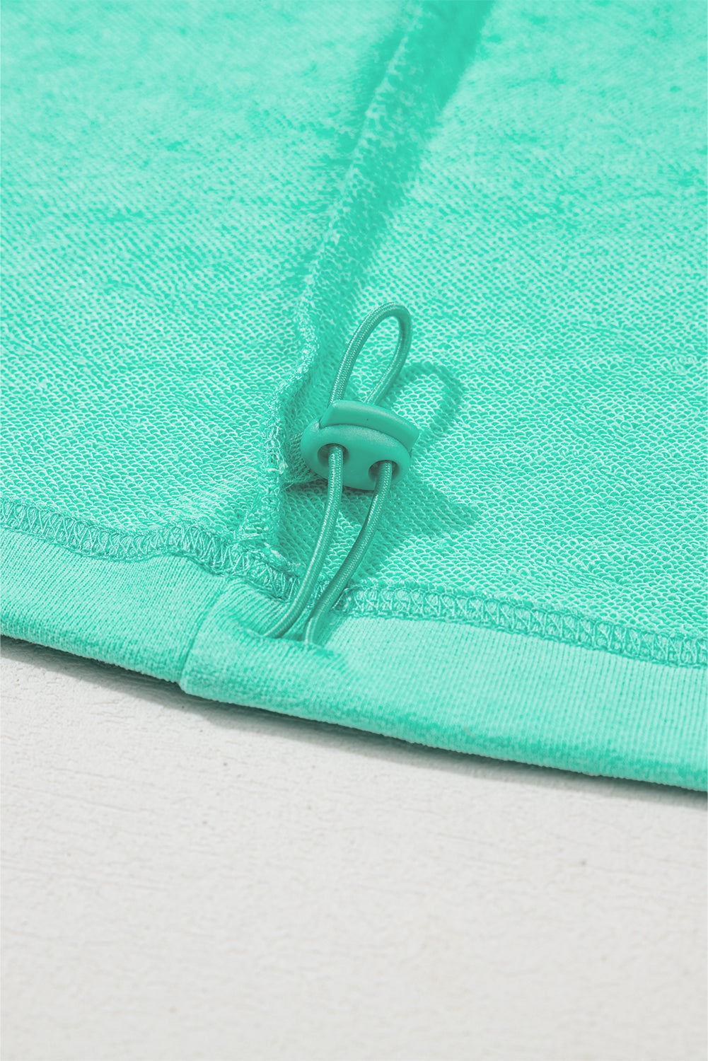 Teal Half Zipper Oversized Hoodie