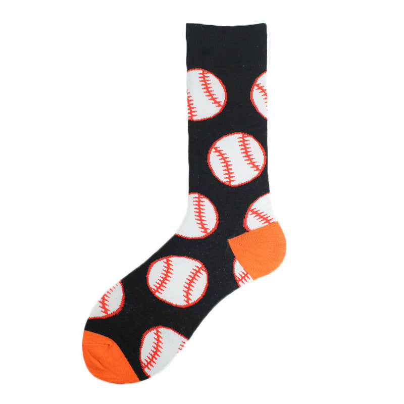 Men's Mid-Calf Colorful Jacquard Socks