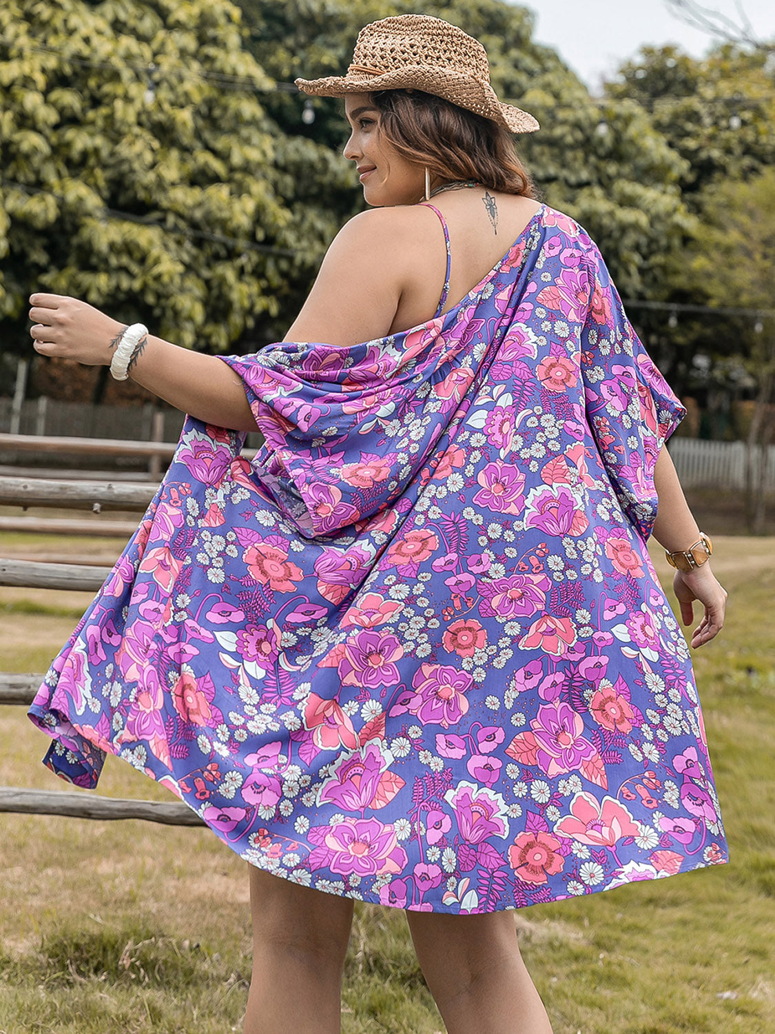 Plus Size Floral PJ Shorts Set