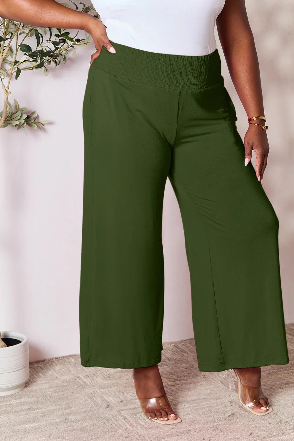 Solid Color Rayon Palazzo Pants Trendsi Palazzo Pants