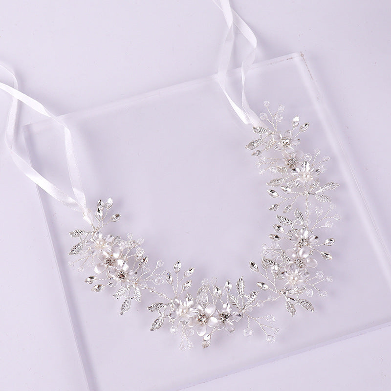 Hand-woven Crystal Floral Wreath Headwear Accessories Headband
