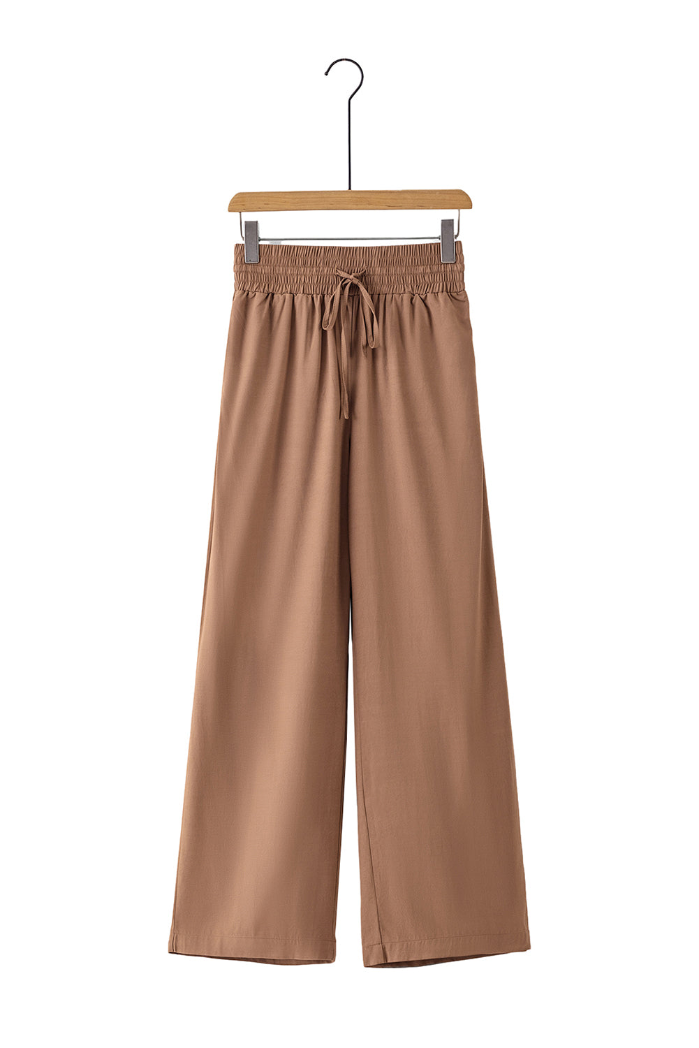 Drawstring Elastic Waist Casual Wide Leg Pants