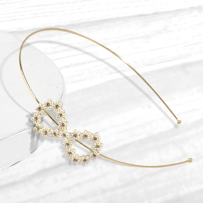 Gold Rhinestone and Pearl Headbands