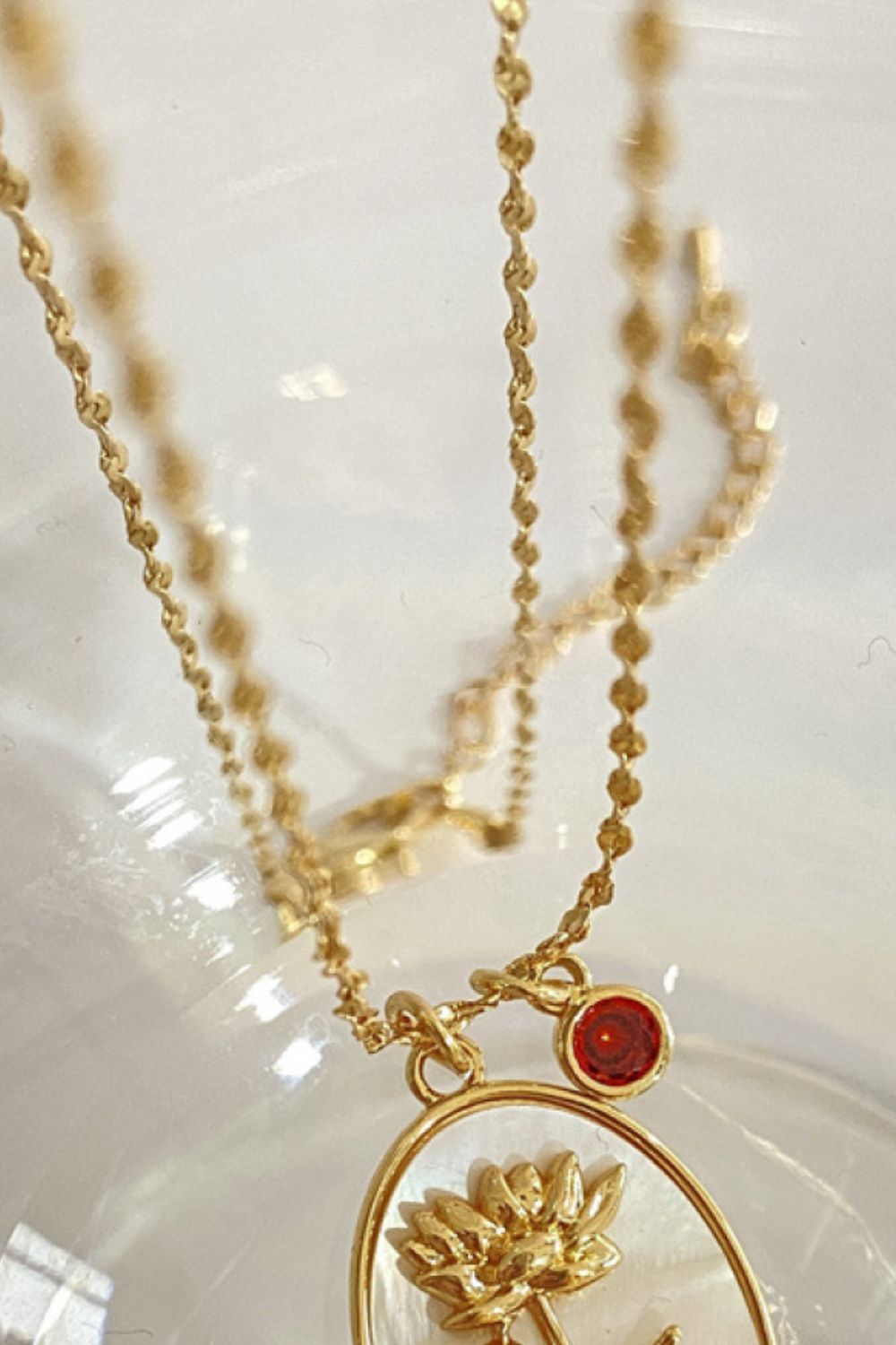 Birth Flower Shell Necklace