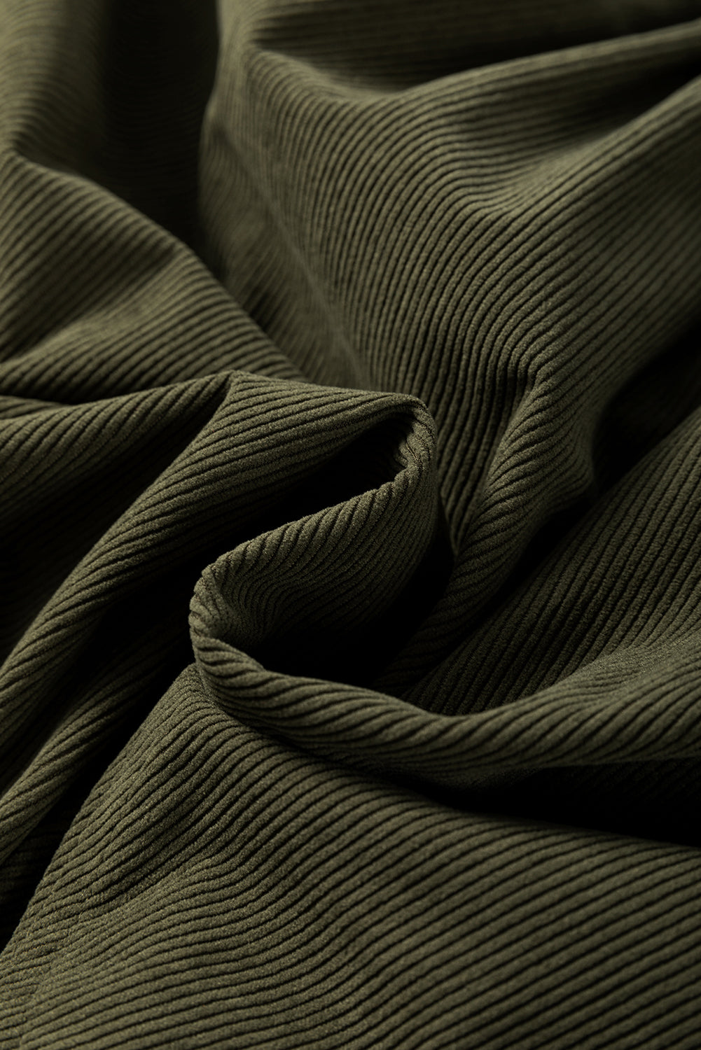 Green Corduroy Empire Waist Dress