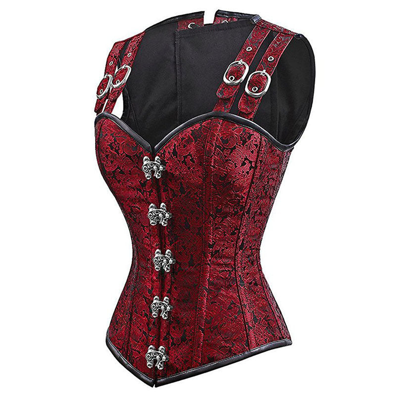 Gothic Steel Double Button Bustier