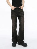 Men's Clean Fit Bootcut Jeans with Pockets Dark Bazarre Mart Men's Clean Fit Bootcut Jeans