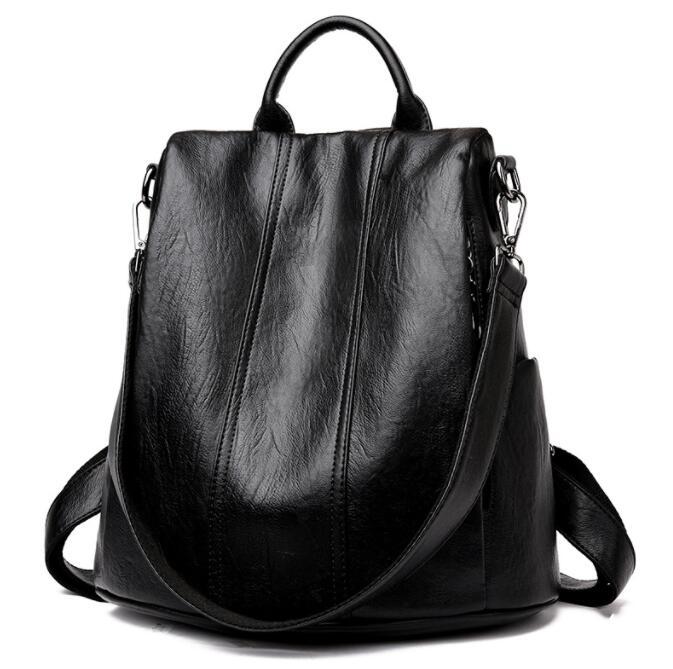 Leather Anti-theft Multifunctional Backpack
