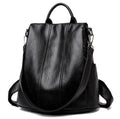 Leather Anti-theft Multifunctional Backpack Black Bazaare Mart Leather Backpack
