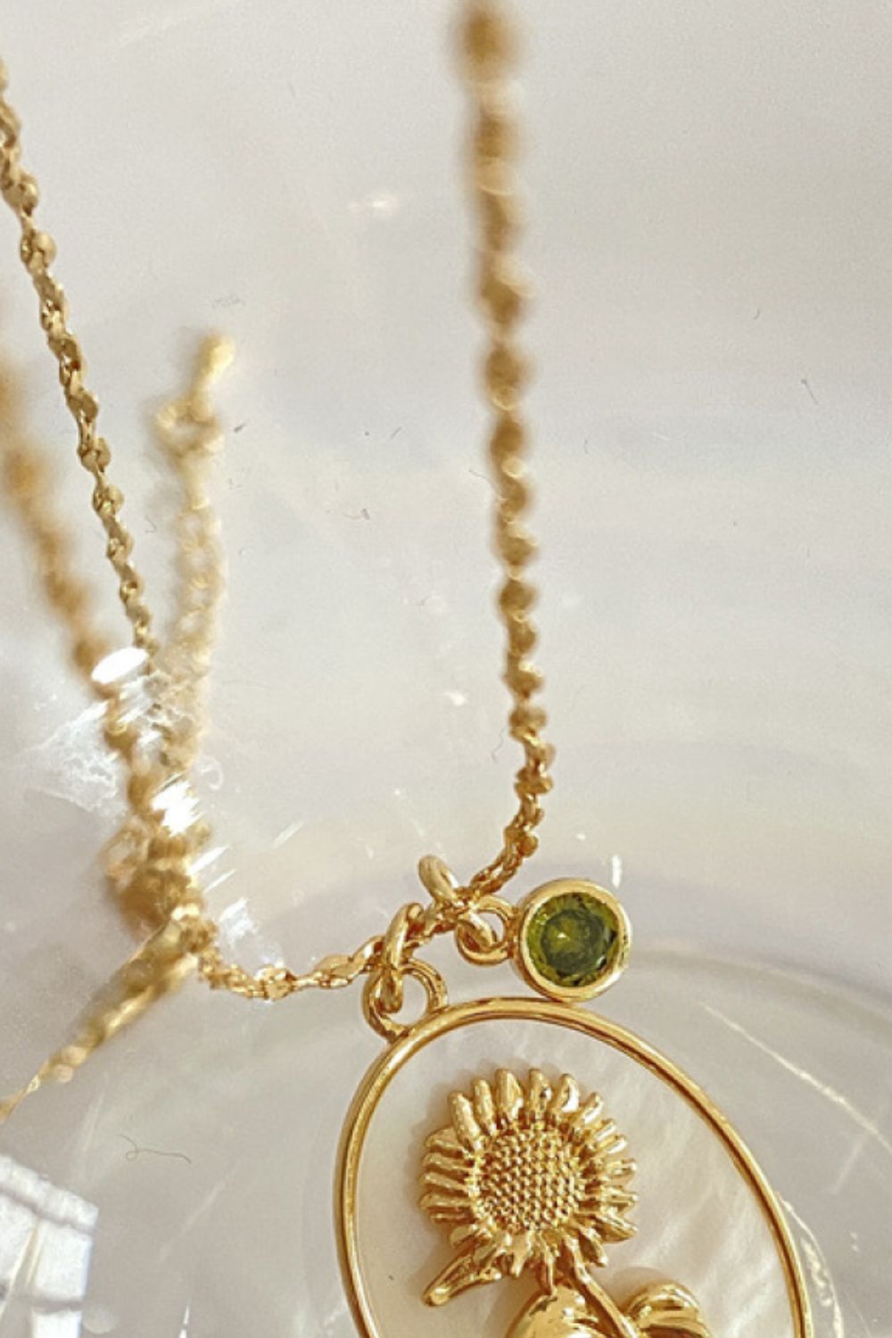 Birth Flower Shell Necklace