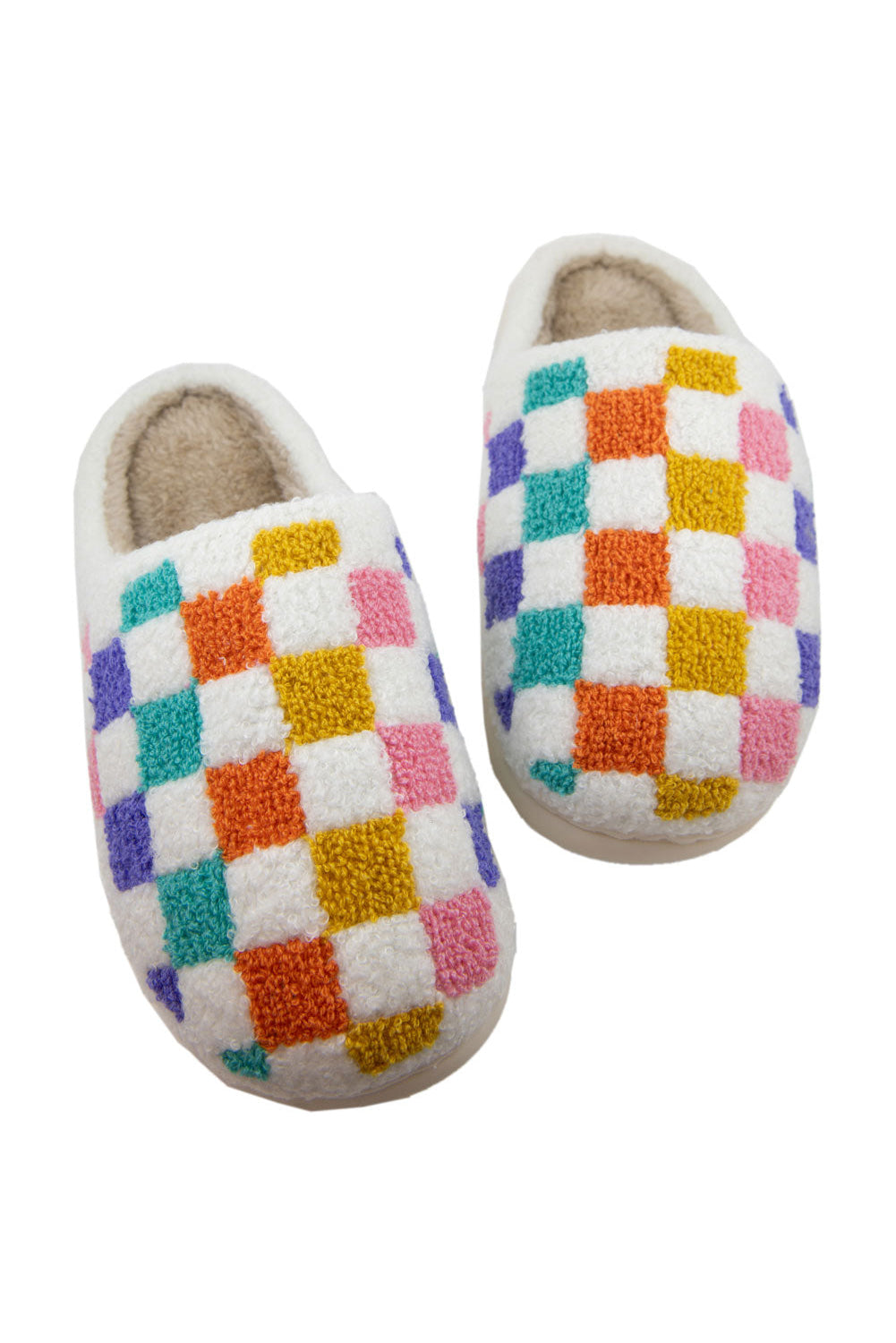 Colorful Checkered Slippers