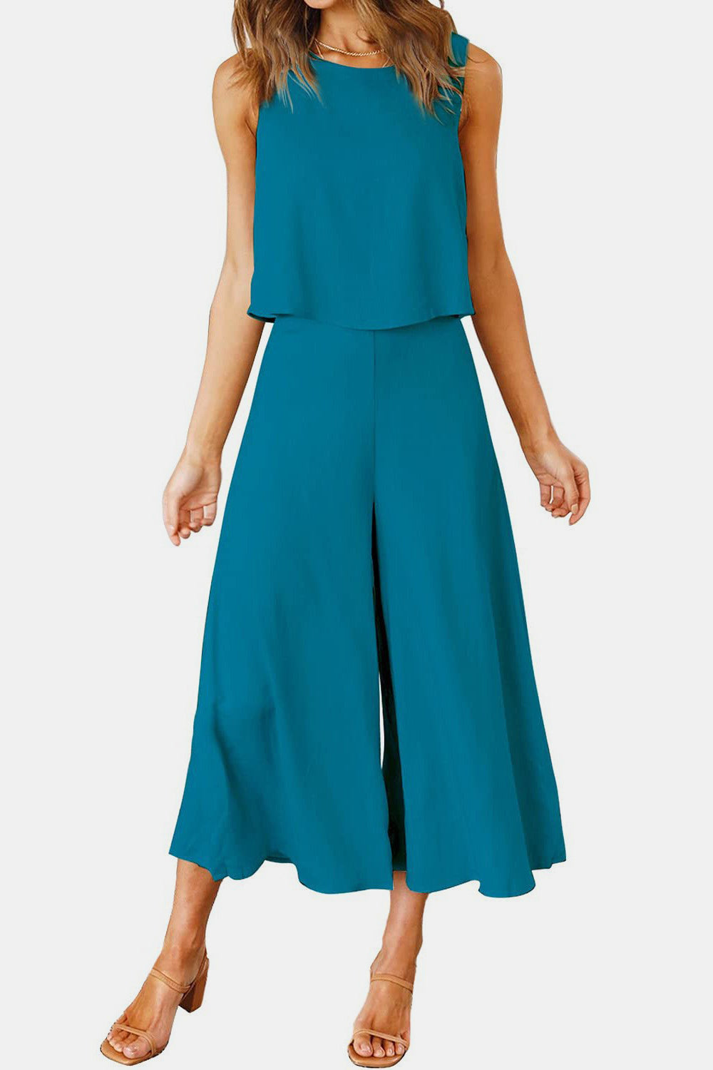 Sky Blue Culottes Outfit