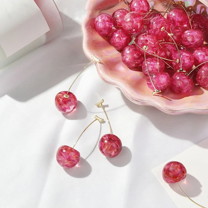 Women's Cherry Drop Earrings