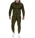 Men's Hooded Tracksuit Army Green Bazaare Mart Men's Track Suit