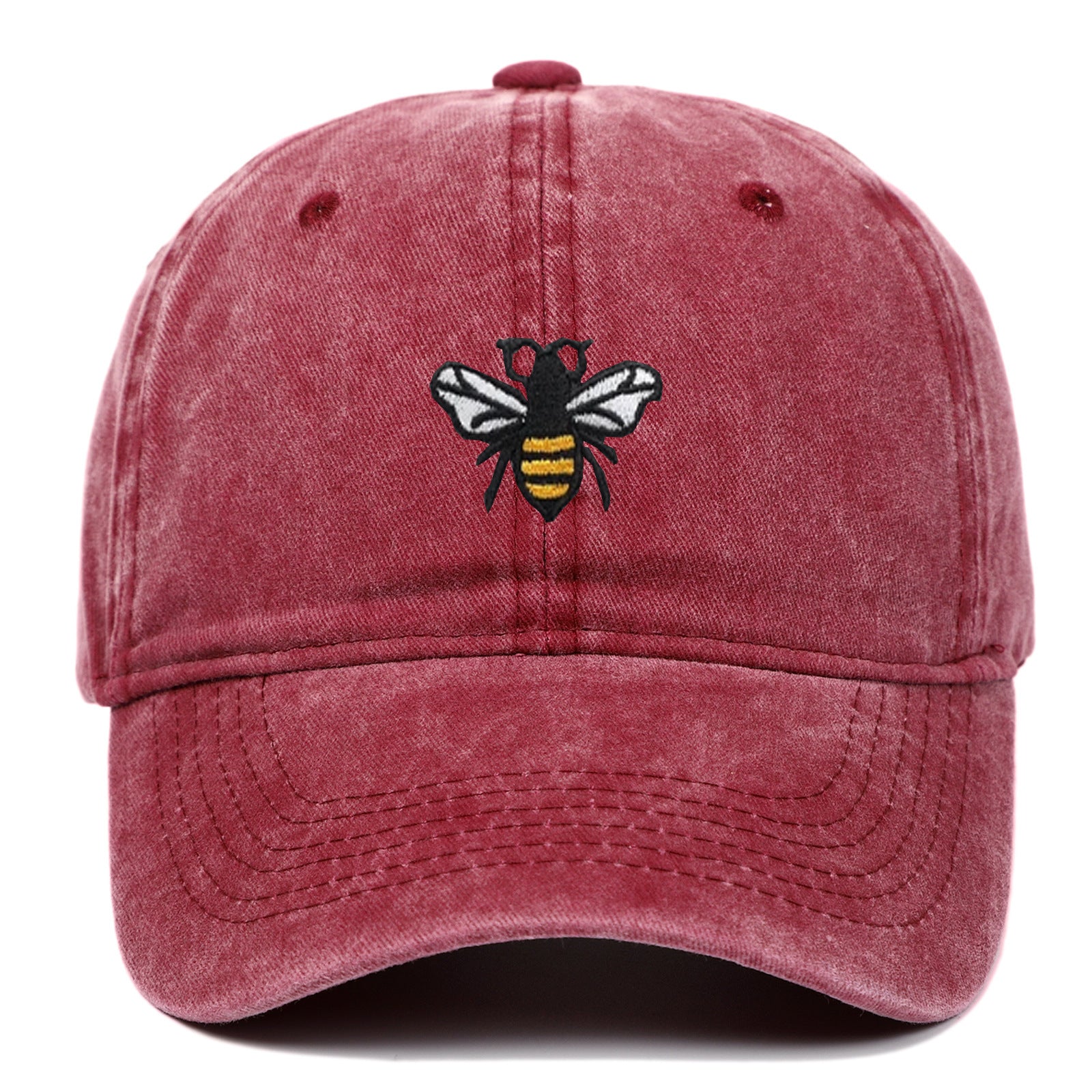 Vintage Bee Embroidered Baseball Cap