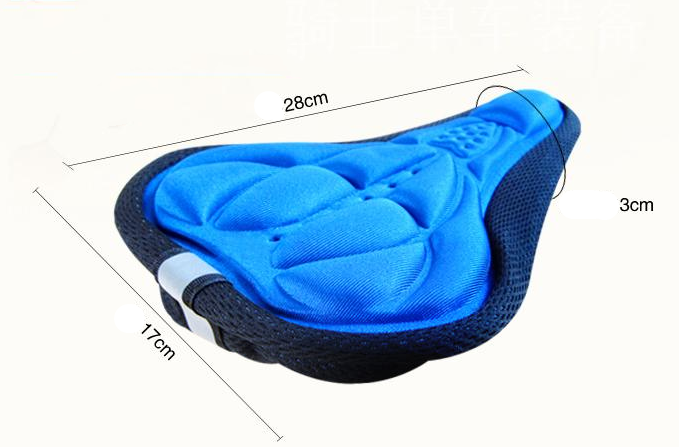 Blue Bicycle 3D Breathable Seat Cover Dimensions